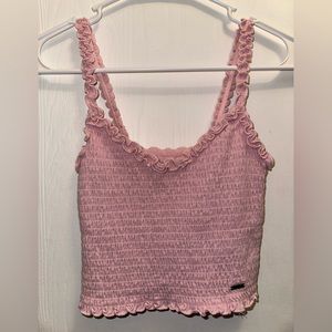 Hollister Ripped Ruffle Crop Tanktop